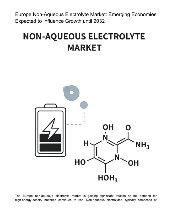 europe non aqueous electrolyte market emerging n.w