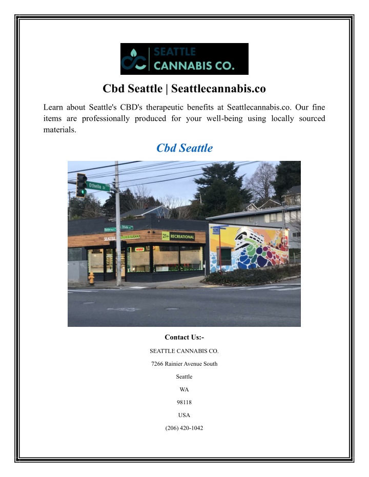 cbd seattle seattlecannabis co n.w