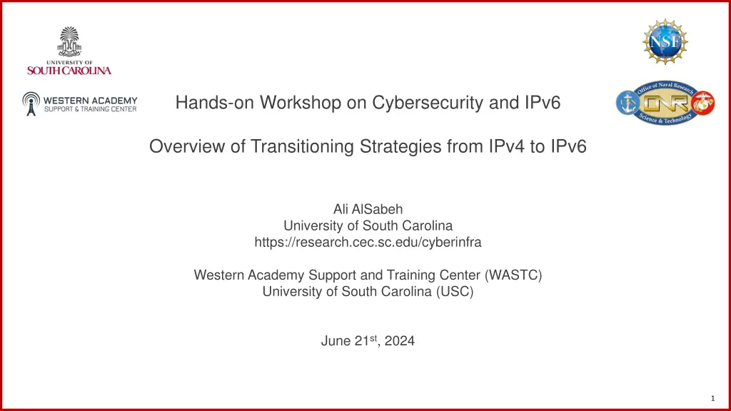 hands on workshop on cybersecurity and ipv6 n.w
