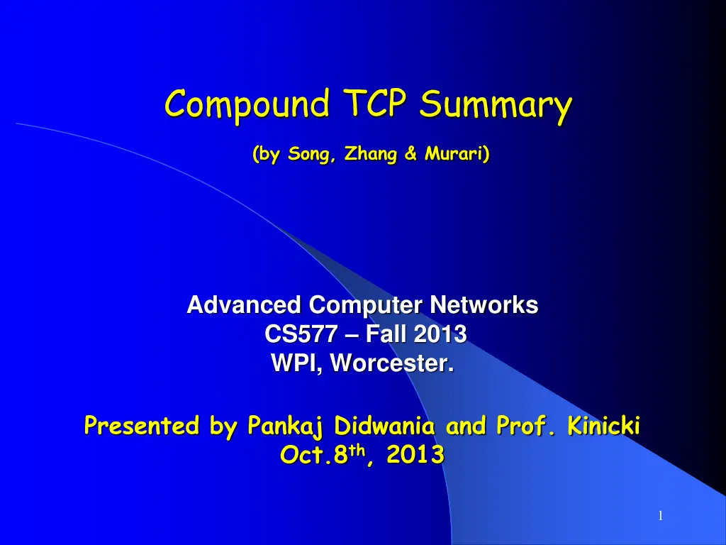compound tcp summary by song zhang murari n.w