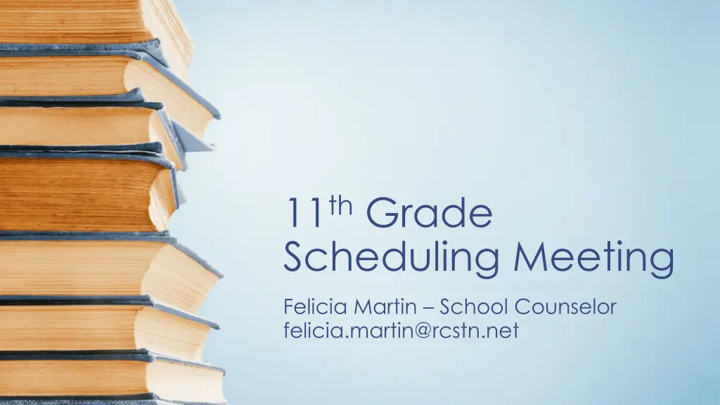 11 th grade scheduling meeting n.w