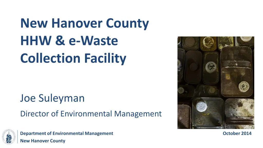 new hanover county hhw e waste collection facility n.w