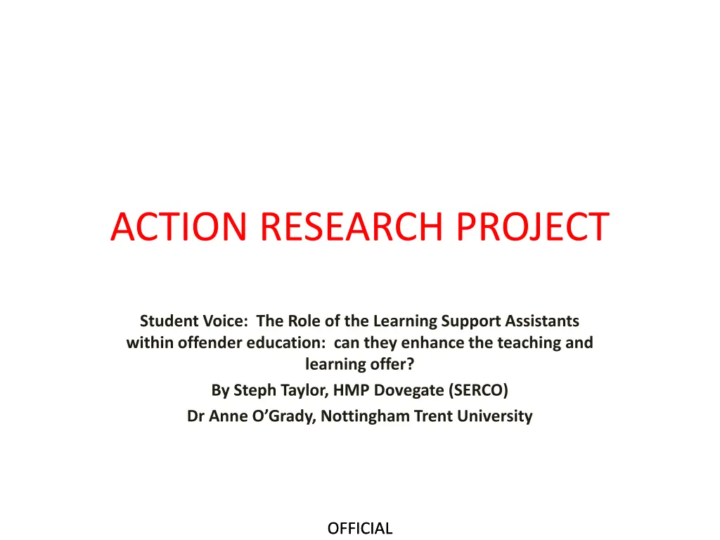 action research project n.w