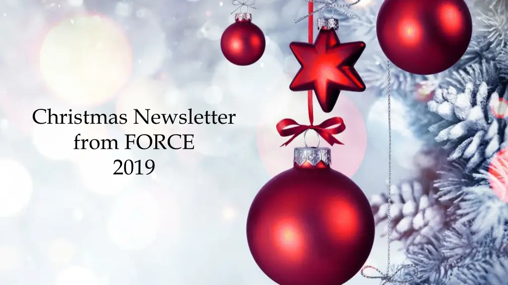 christmas newsletter from force 2019 n.w