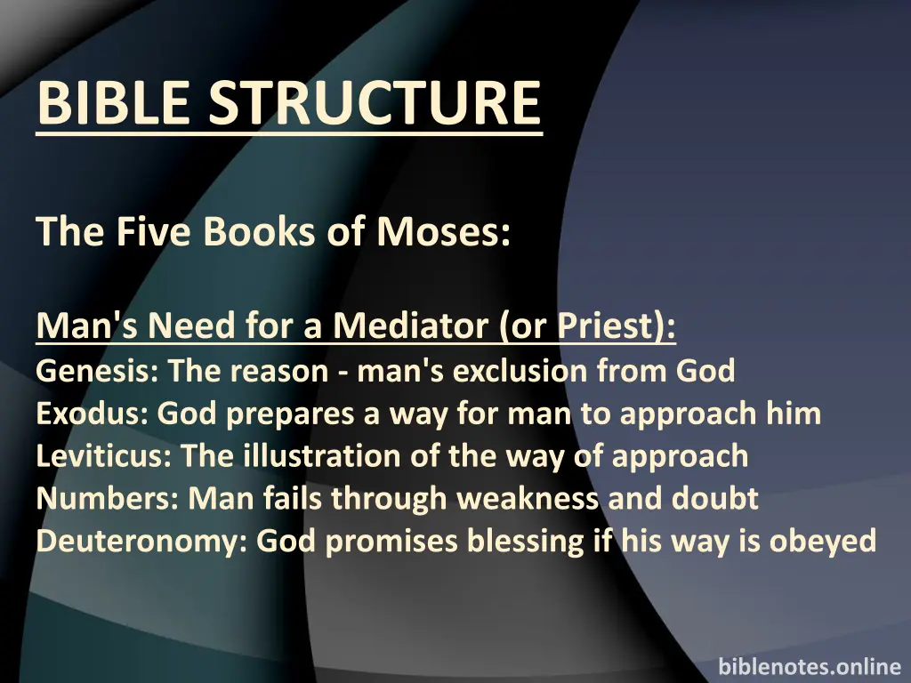 bible structure n.w
