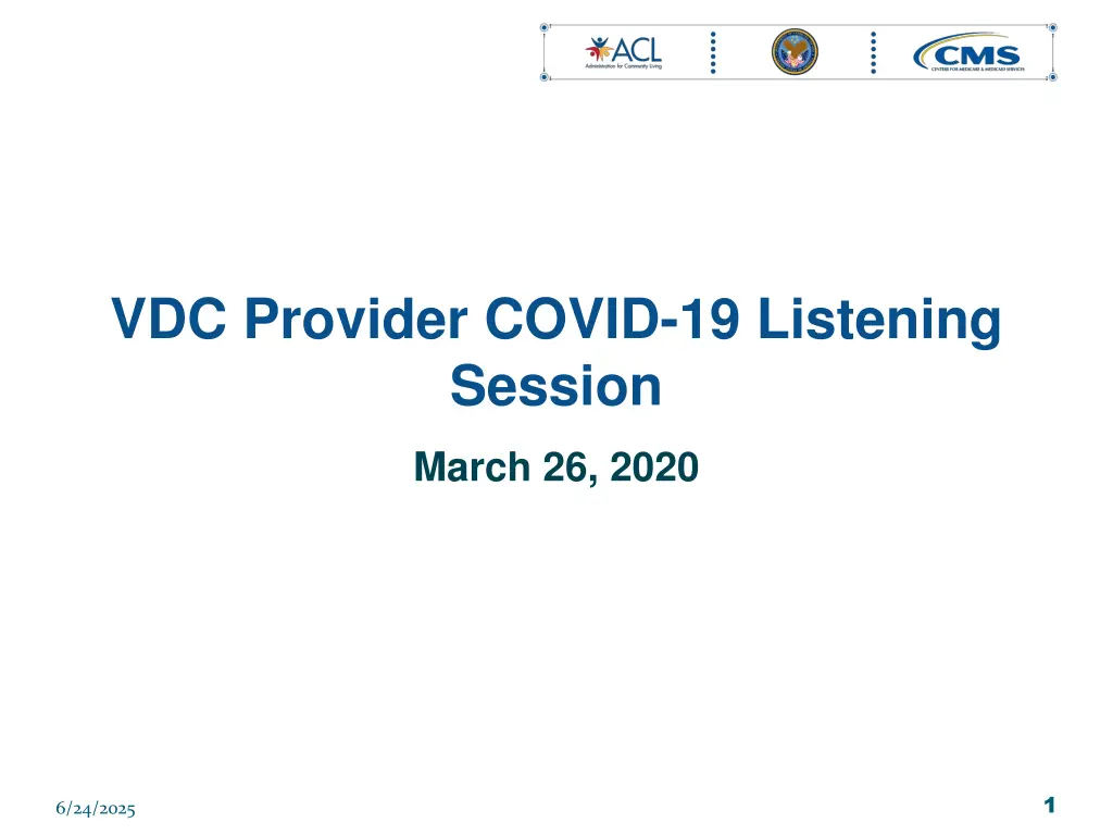 vdc provider covid 19 listening session n.w