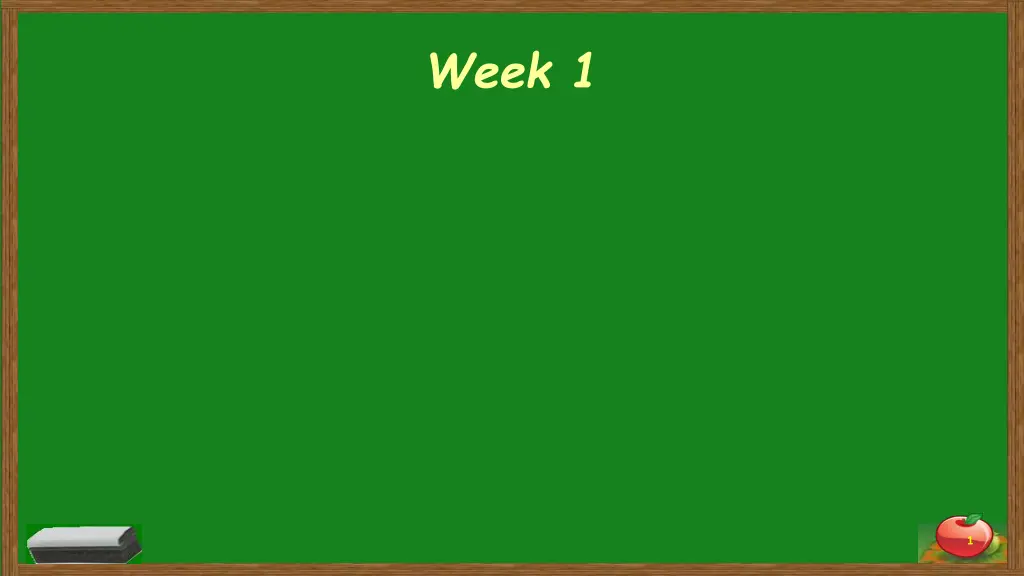 week 1 n.w