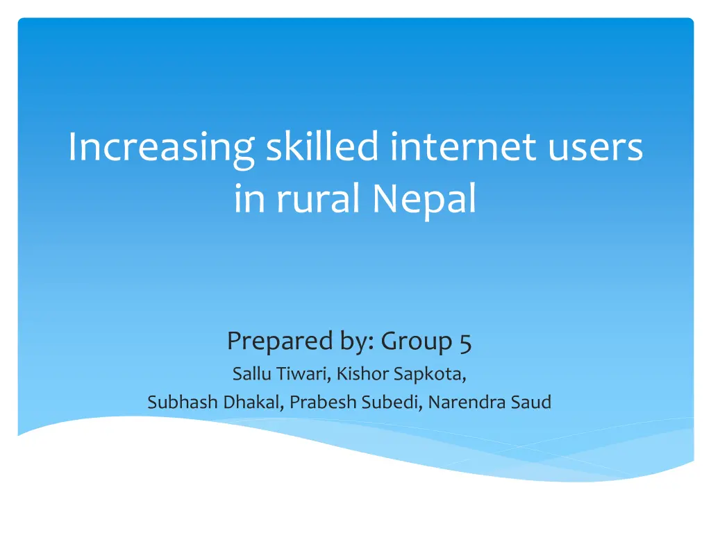 increasing skilled internet users in rural nepal n.w