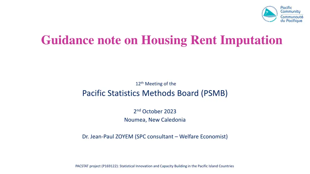 guidance note on housing rent imputation n.w