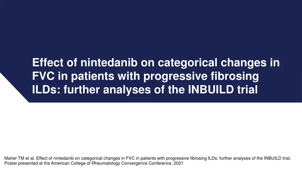 effect of nintedanib on categorical changes n.w