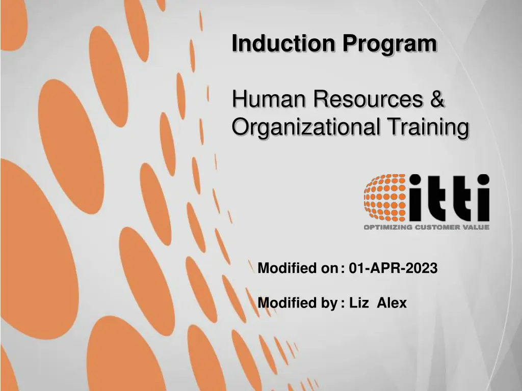 induction program n.w