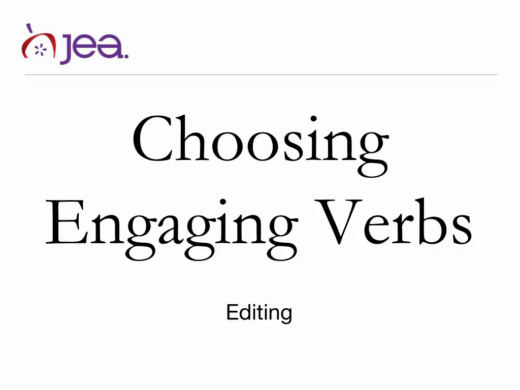 choosing engaging verbs n.w