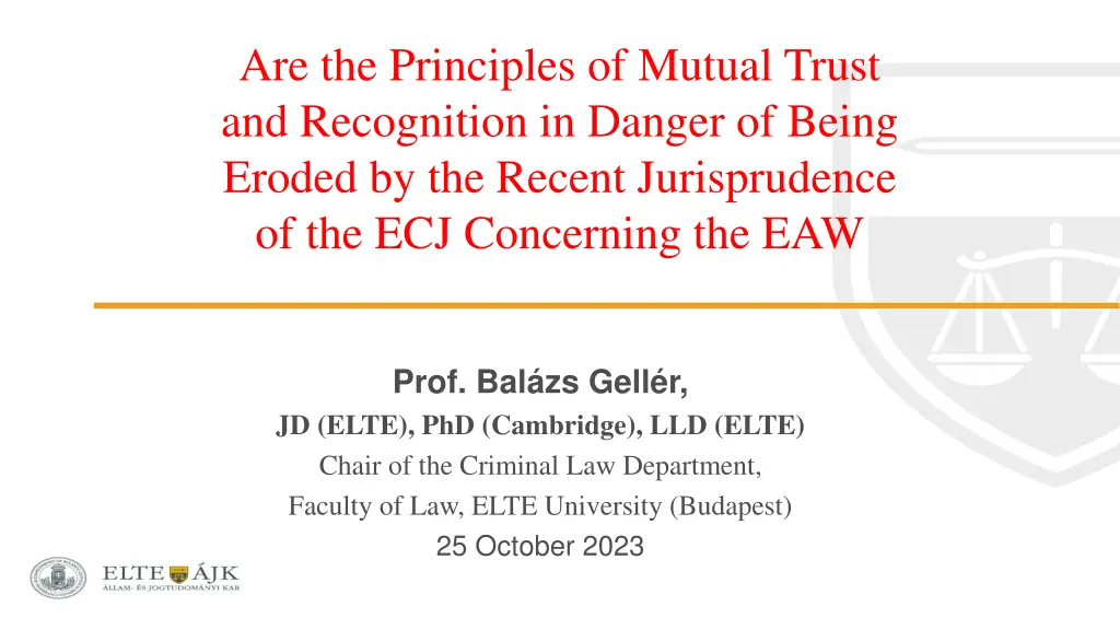 are the principles of mutual trust n.w