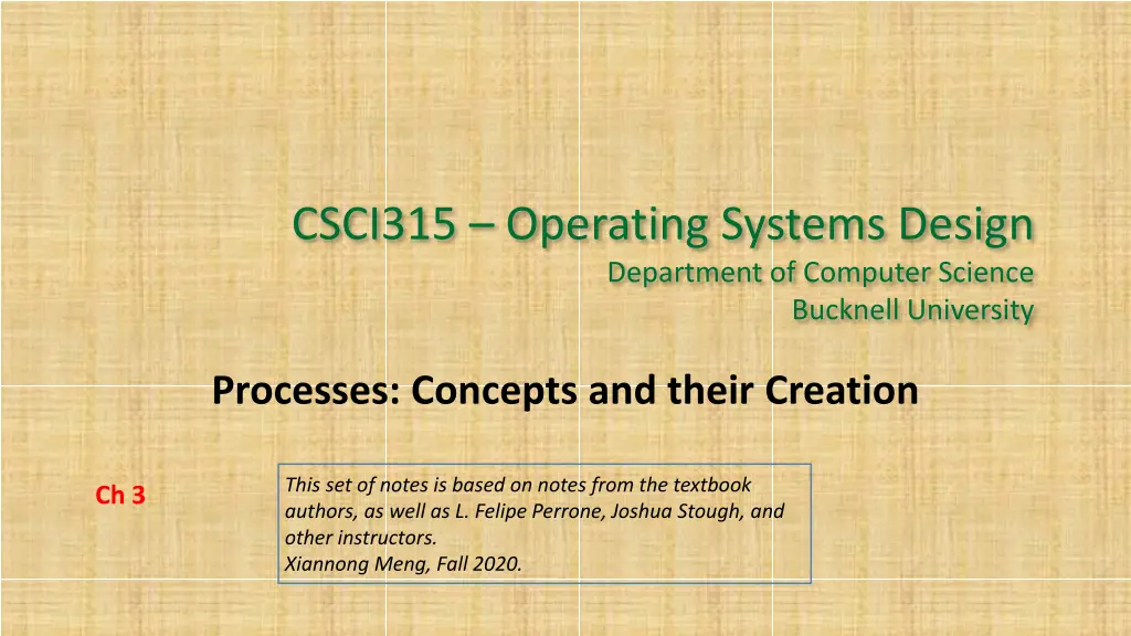 csci315 operating systems design department n.w
