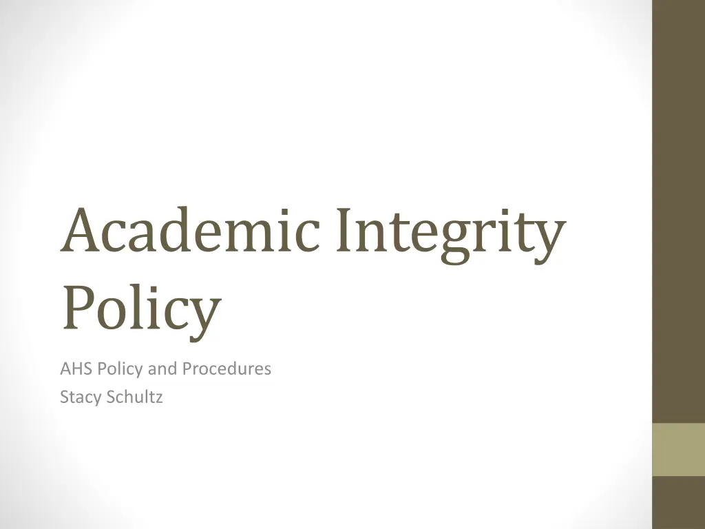academic integrity policy n.w
