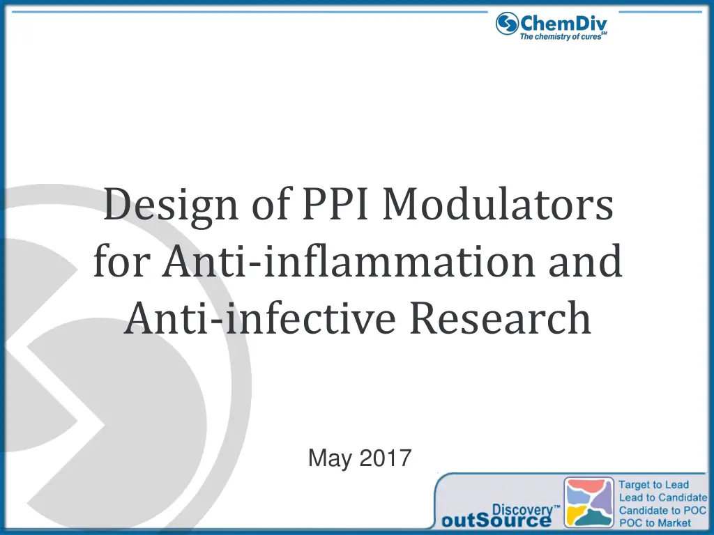 design of ppi modulators for anti inflammation n.w