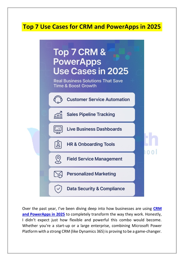 top 7 use cases for crm and powerapps in 2025 n.w