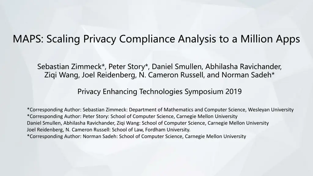 maps scaling privacy compliance analysis n.w