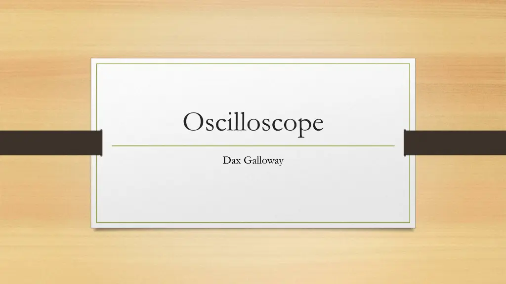 oscilloscope n.w