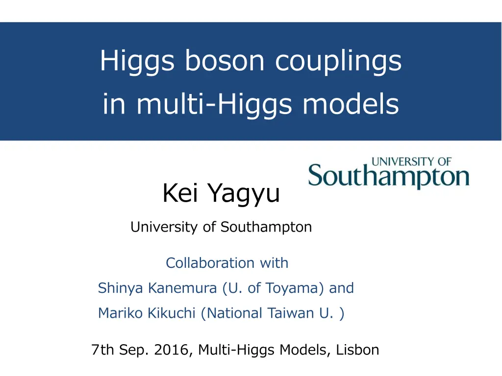 higgs boson couplings in multi higgs models n.w