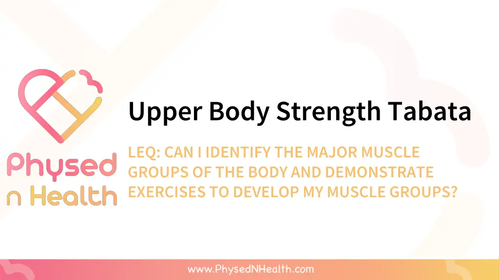upper body strength tabata n.w