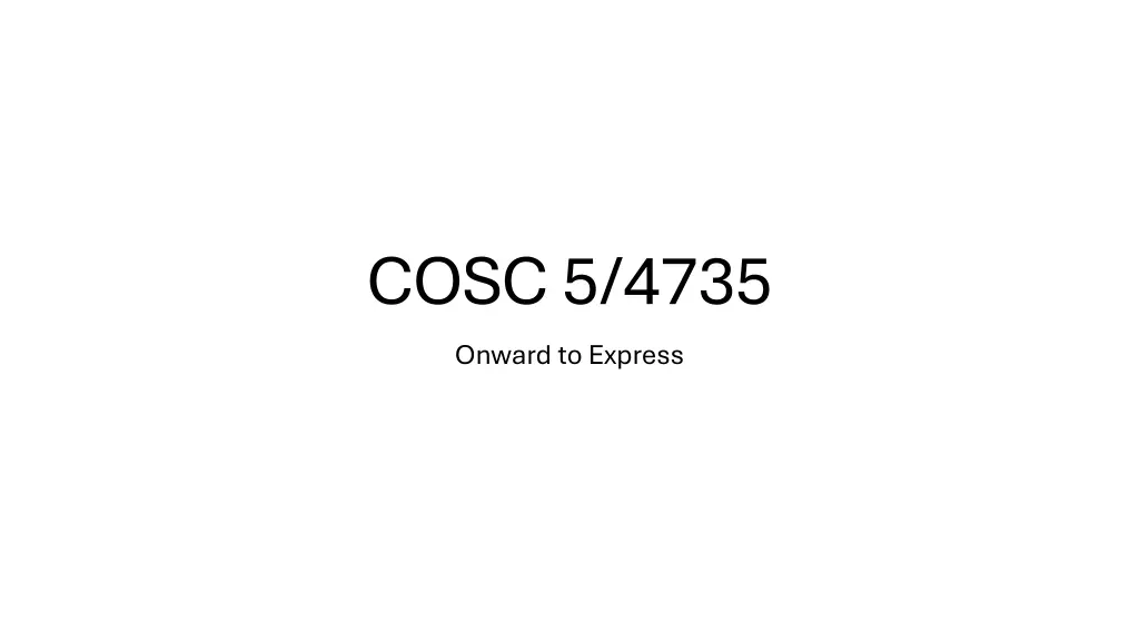 cosc 5 4735 onward to express n.w