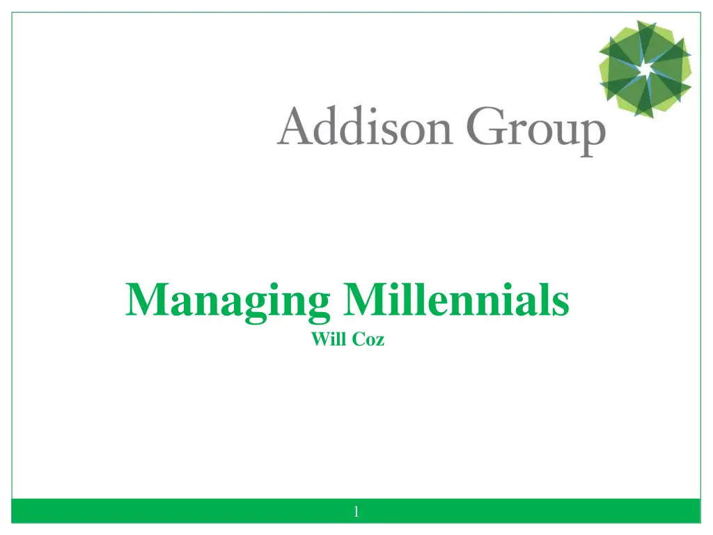 managing millennials will coz n.w