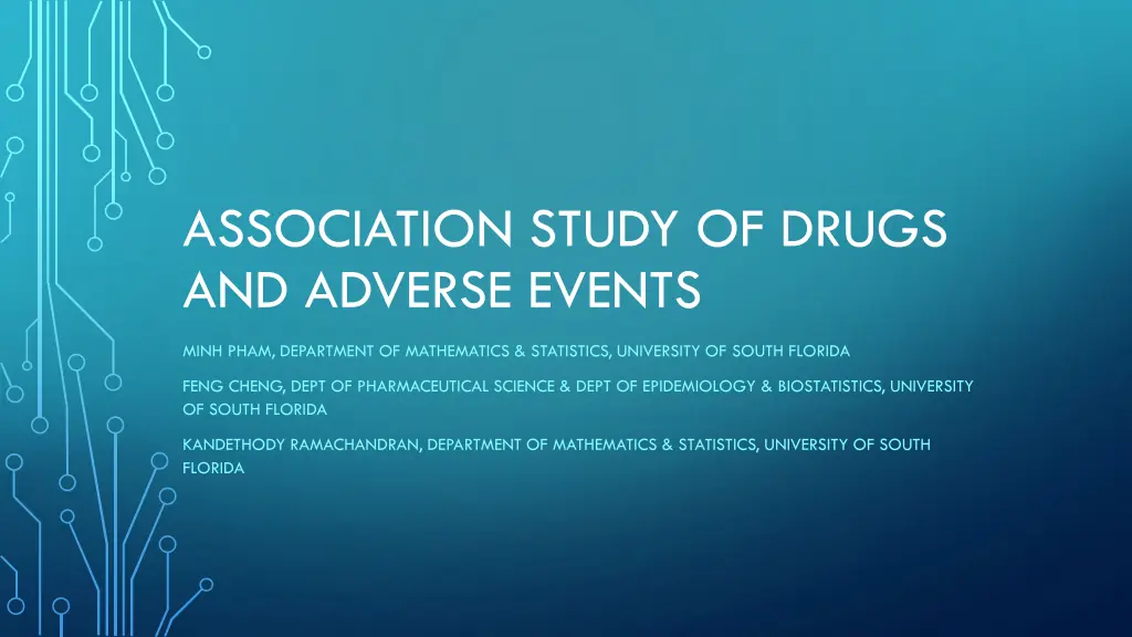 association study of drugs and adverse events n.w