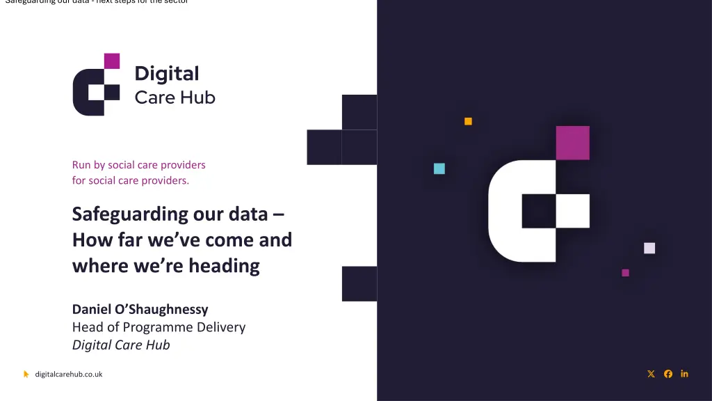 safeguarding our data next steps for the sector n.w