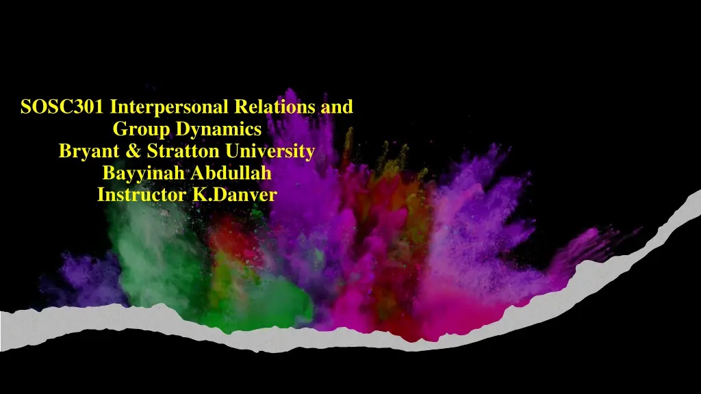 sosc301 interpersonal relations and group n.w
