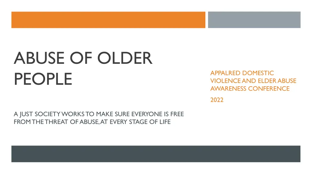 abuse of older people n.w