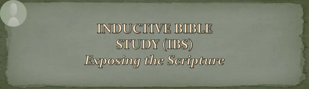 inductive bible study ibs exposing the scripture n.w