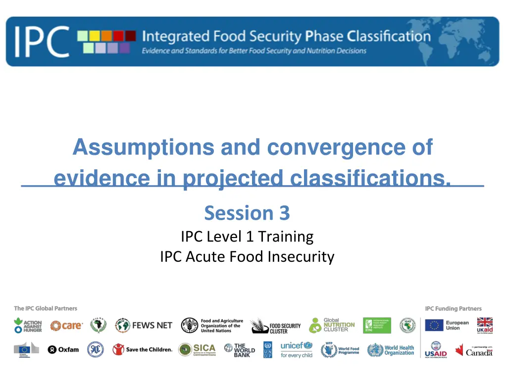 assumptions and convergence of evidence n.w