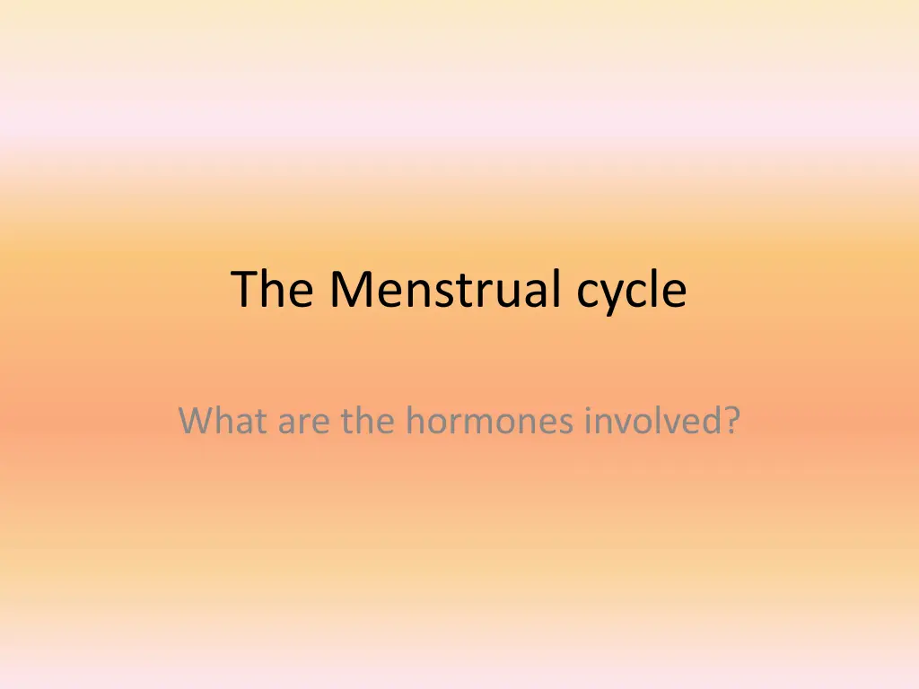 the menstrual cycle n.w