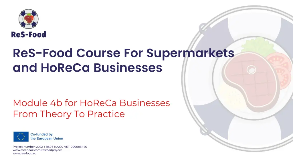 res food course for supermarkets and horeca n.w