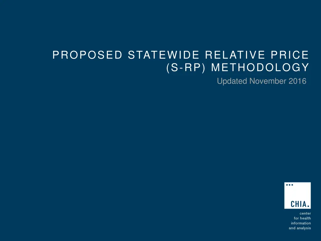 proposed statewide relative price s rp methodology n.w