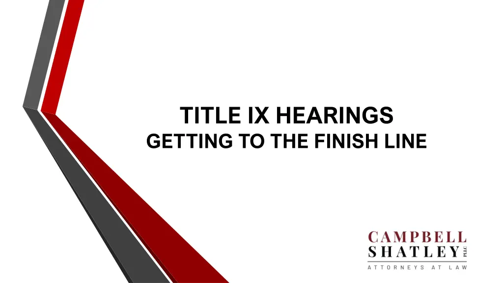 title ix hearings getting to the finish line n.w