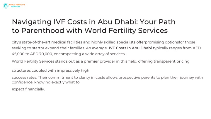 navigating ivf costs in abu dhabi your path n.w