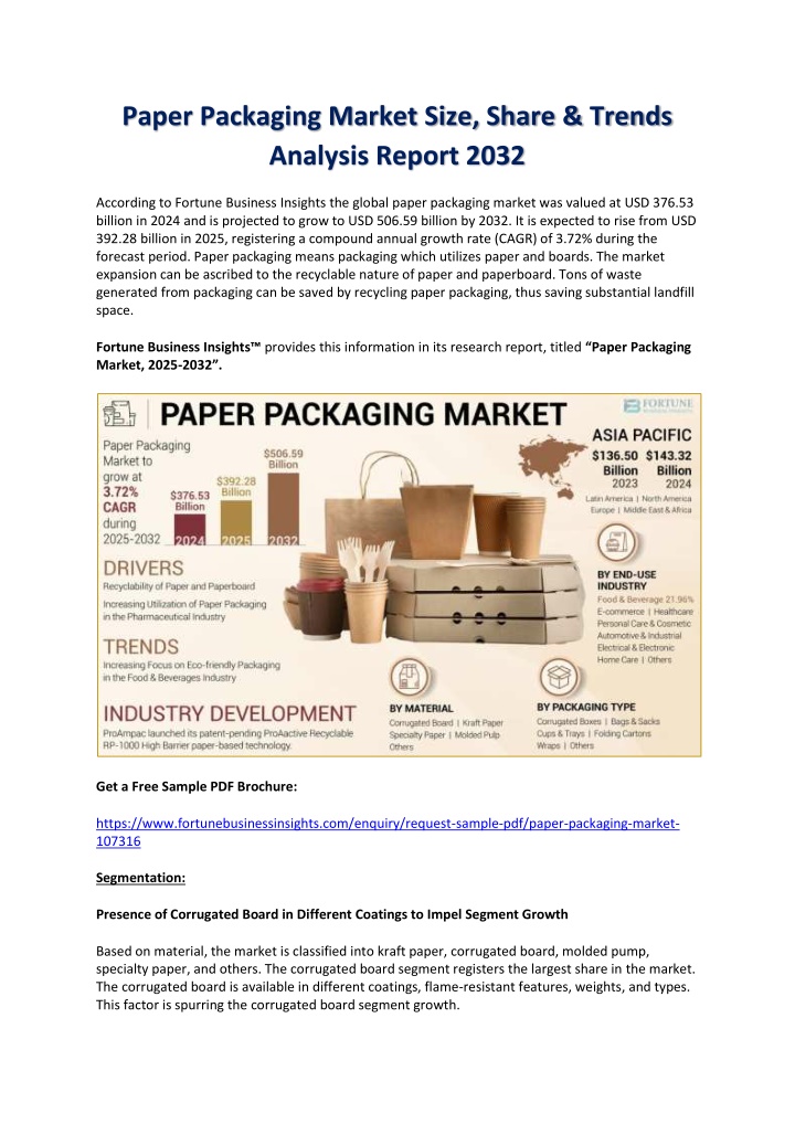 paper packaging market size share trends analysis n.w