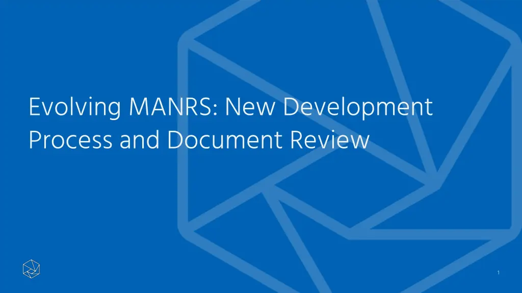 evolving manrs new development process n.w