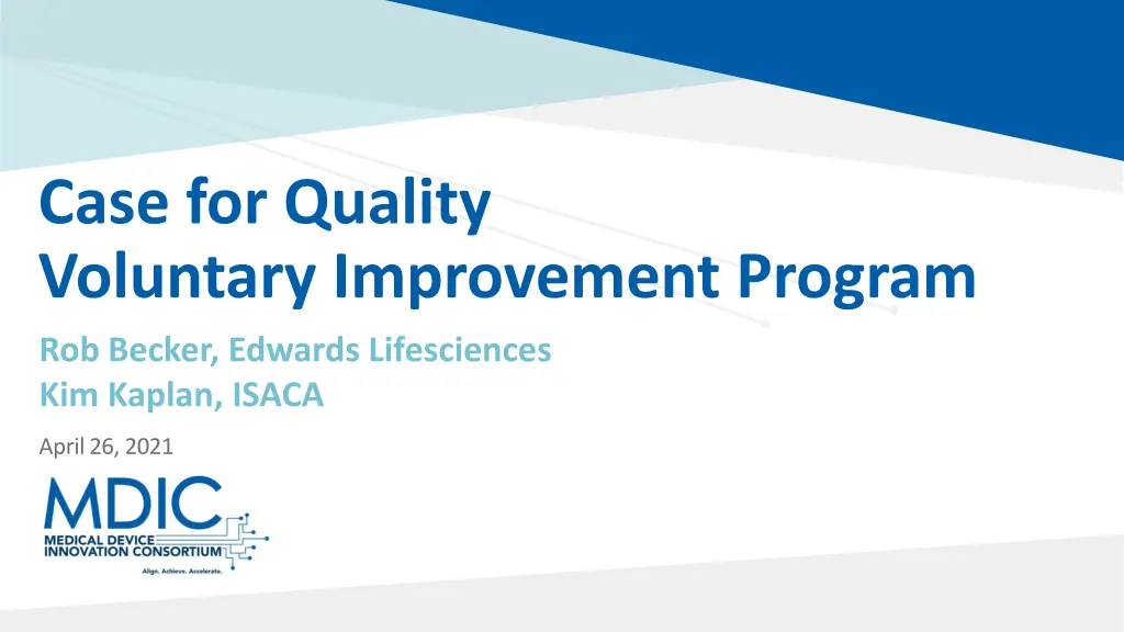 case for quality voluntary improvement program n.w