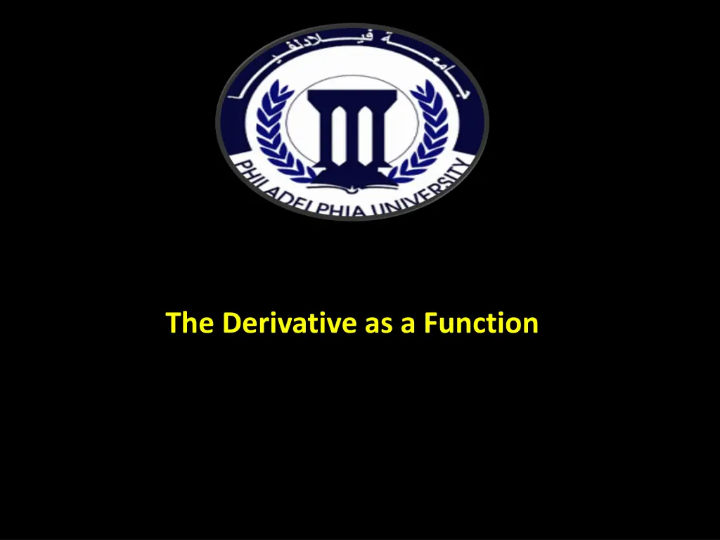 the derivative as a function n.w