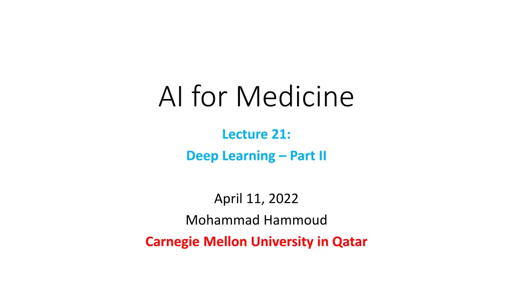 ai for medicine n.w