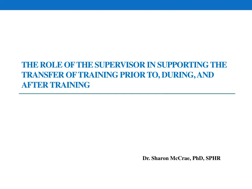 the role of the supervisor in supporting n.w