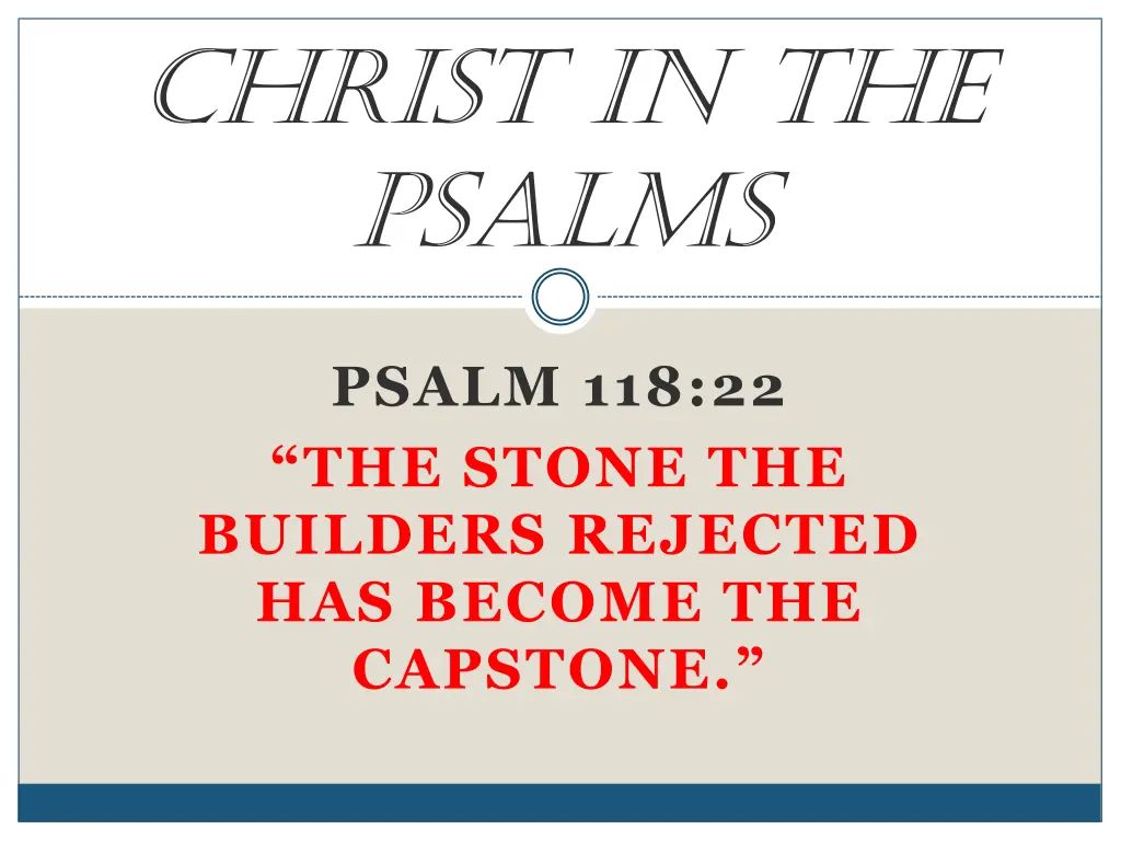 christ in the psalms n.w