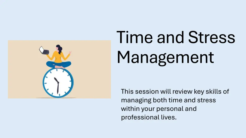 time and stress management n.w