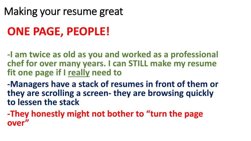 making your resume great making your resume great n.w