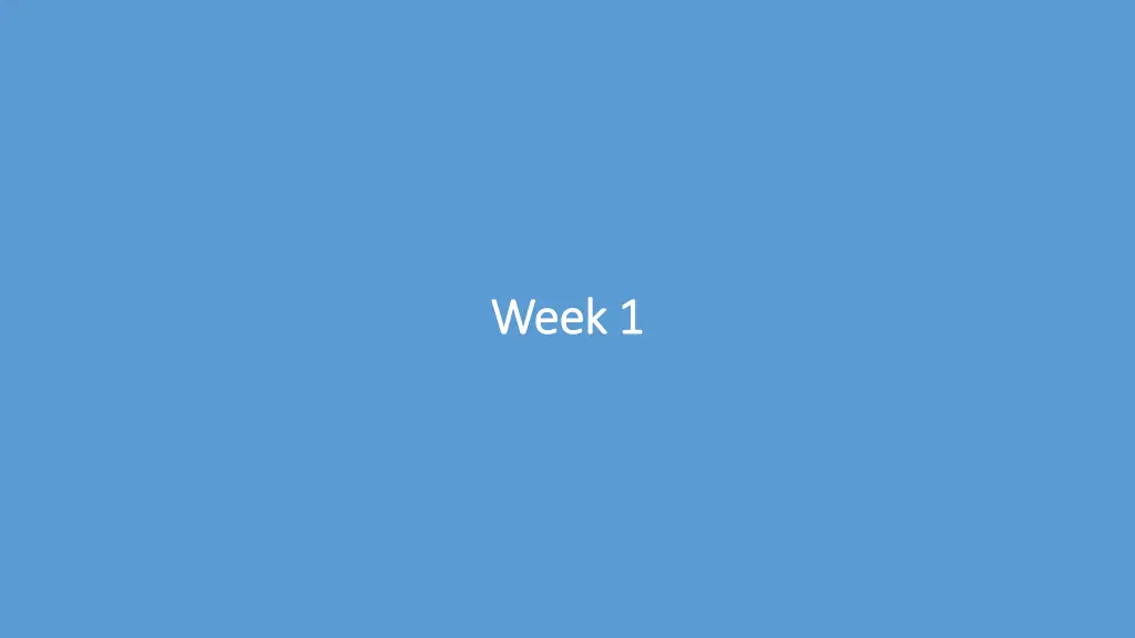 week 1 week 1 n.w