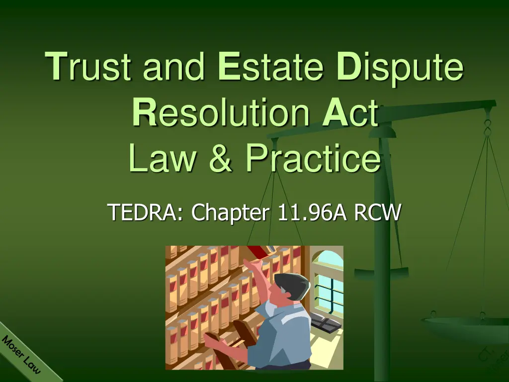t rust and e state d ispute r esolution n.w
