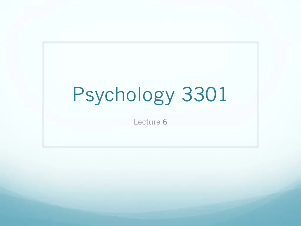 psychology 3301 n.w